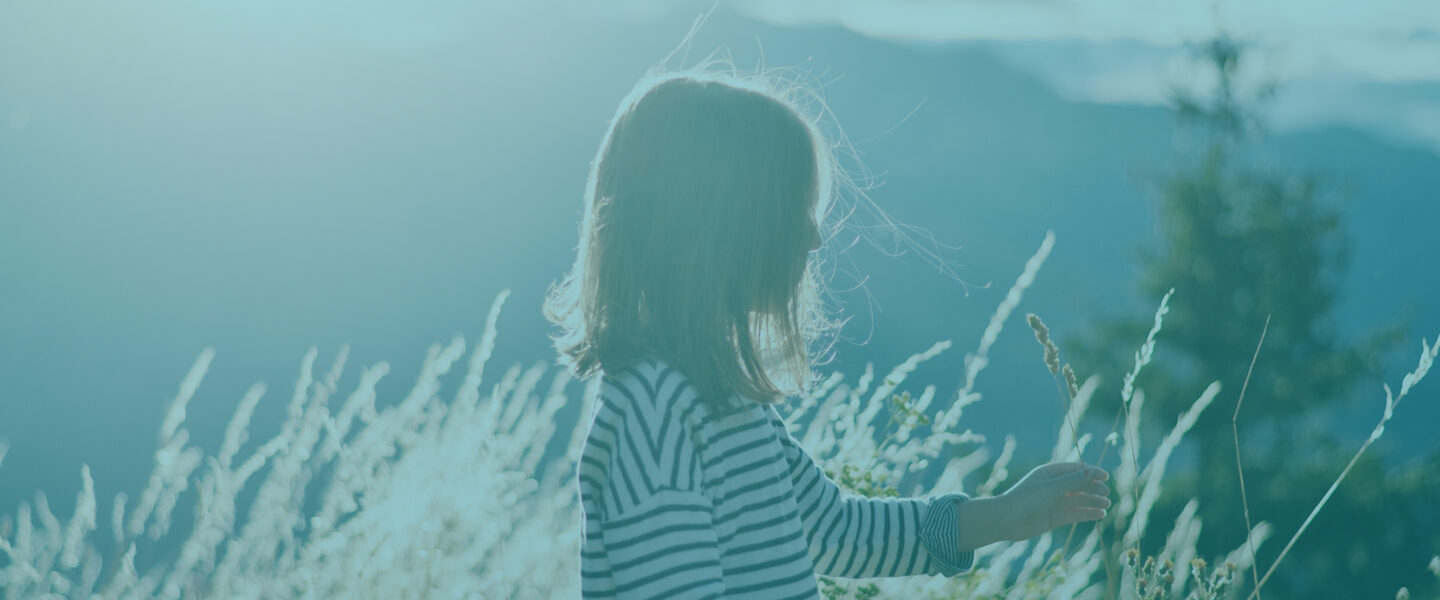 Child learning outdoors